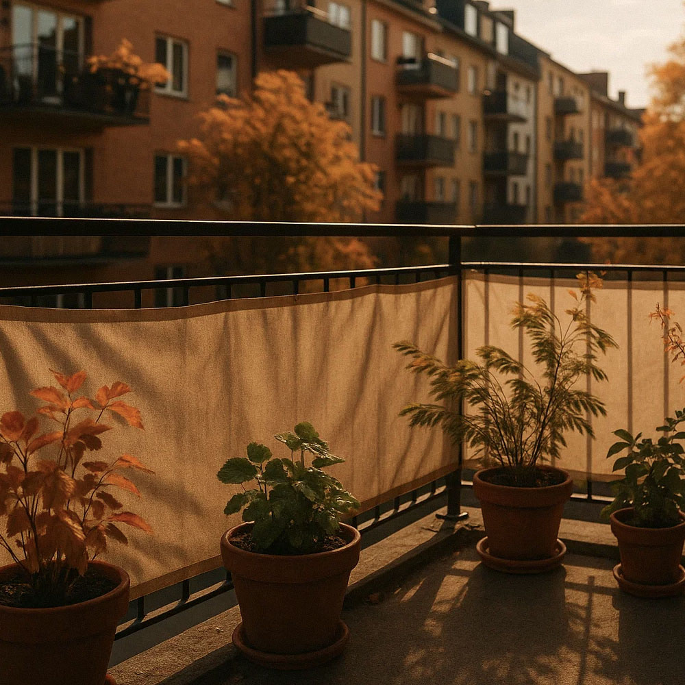 Herbstlicher Sichtschutz Balkon