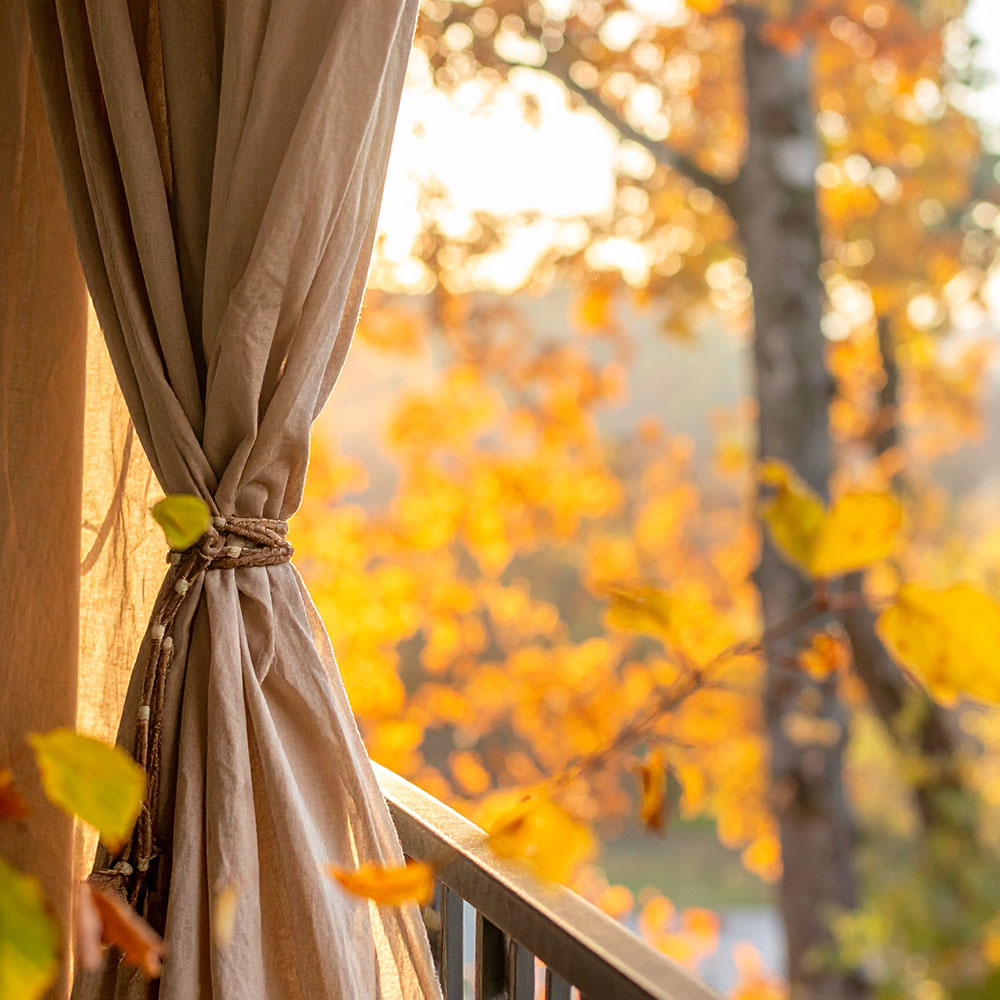 Herbstliche Vorhangstoffe