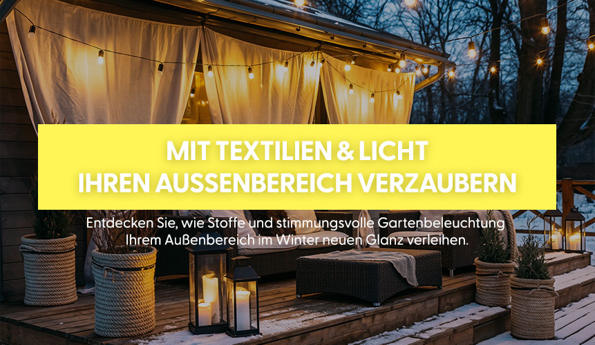 Weihanchtsstoffe und Licht