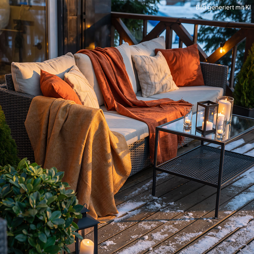 Outdoorstoffe in warmen Faben 