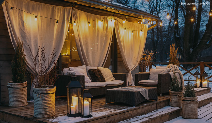 Textilien und Licht für den Außenbereich