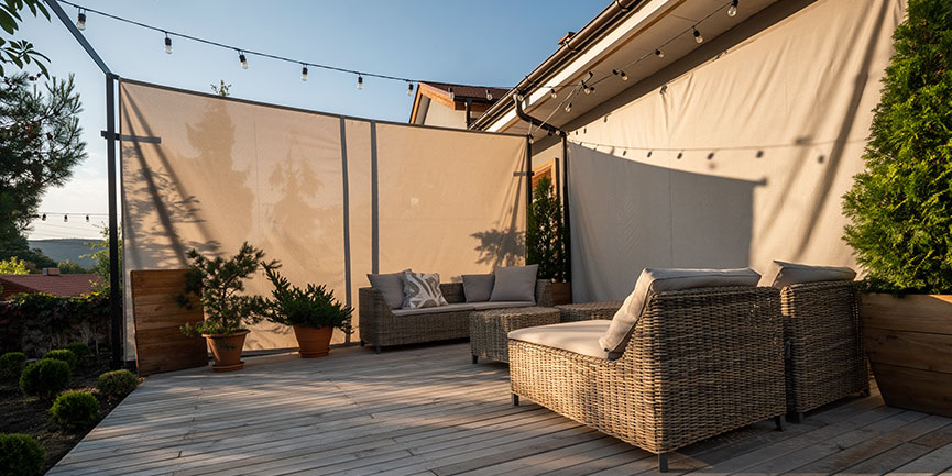 Wind und Sichtschutz für Balkone und Terassen