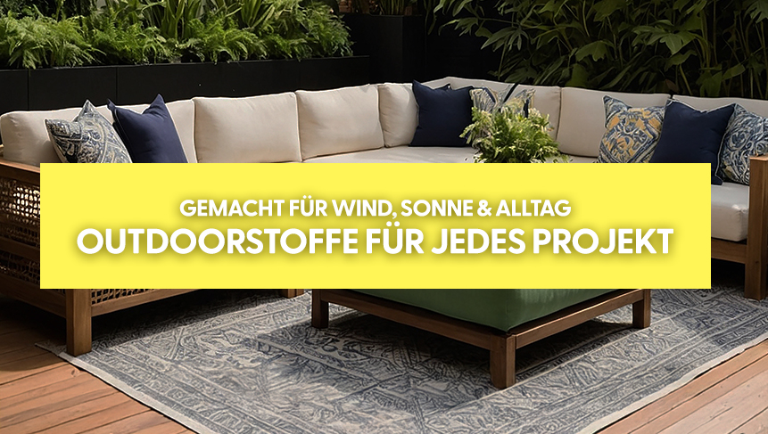 Gartenlounge mit Outdoorstoffen