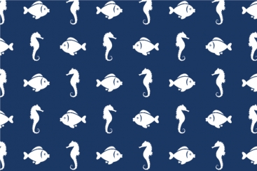 Outdoorstoff Marine-Welt - Meeresbewohner 