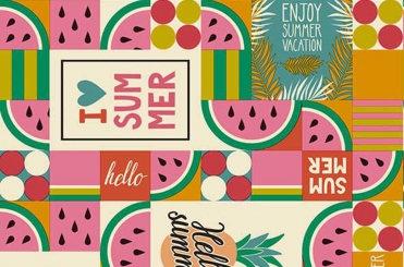 Wachstuchstoff - Retro Pop 