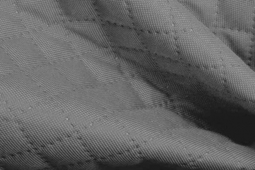 Polyesterstoff Rauten-Stepp - reißfest und wasserabweisend - Grau 