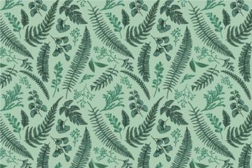 Vintage-Farn - Outdoor-Stoff Grün