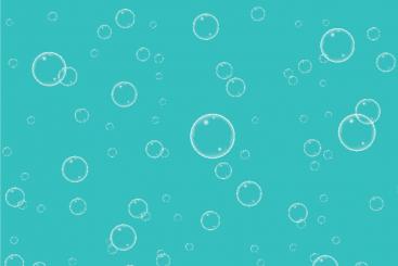 Outdoorstoff - Luftblasen Aqua