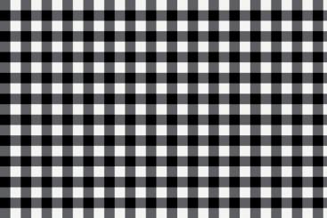 Outdoor Stoff - Teflon - Vichy Karo Weiß/Schwarz