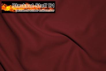 Blackout permanent schwer entflammbar Bordeaux