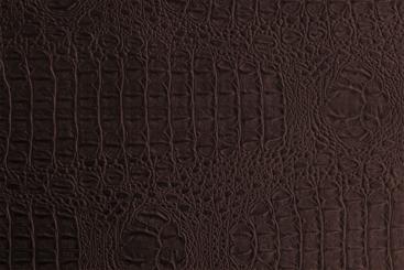 Krokodilleder Imitat - Deluxe Schwarz-Braun