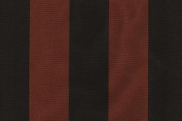 Möbelstoff Außenbereich - Teflonbeschichtung - Blockstreifen Dunkelbraun/Terra