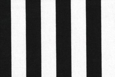 Outdoor-Stoff Garda - Streifenvariationen - 45 cm Schwarz/Weiß