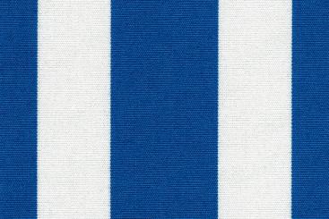 Liegestuhl-Stoff Streifen - gesäumt - 60 cm breit Blau/Weiß