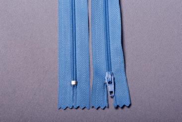 Kunststoff-Reißverschluss nicht teilbar - 30 cm Hellblau