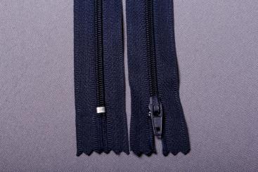 Kunststoff-Reißverschluss nicht teilbar - 40 cm Dunkelblau