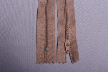 Kunststoff-Reißverschluss nicht teilbar - 30 cm Nuss
