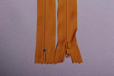 Kunststoff-Reißverschluss nicht teilbar - 30 cm Messing