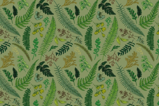Outdoorstoff - Farn-Wald Wiesengrün