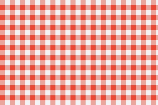 Outdoor Stoff - Teflon - Vichy Karo Weiß/Rot