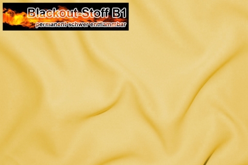 Blackout permanent schwer entflammbar Gelb