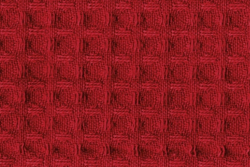 Baumwoll Waffel-Piqué - Uni Rot
