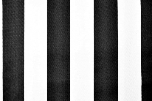 Köper-Outdoorstoff - Blockstreifen - Schwarz 