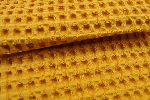 Waffelpiqué-Stoff XXL - Uni Gelb