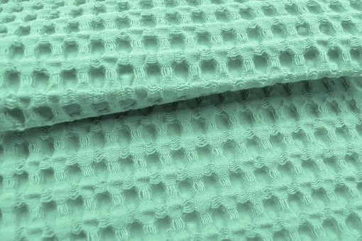 Waffelpiqué-Stoff XXL - Uni Mint