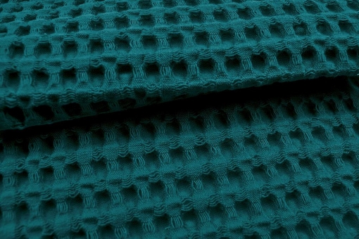 Waffelpiqué-Stoff XXL - Uni Petrol