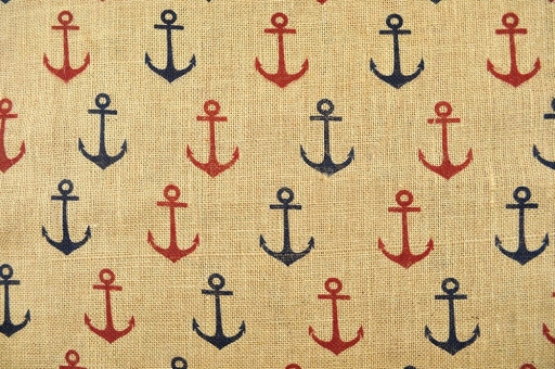 Jute bedruckt - Anker 