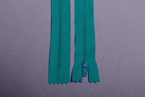 Kunststoff-Reißverschluss nicht teilbar - 30 cm Petrol