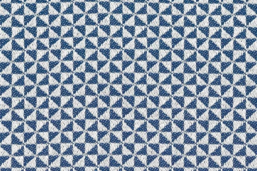 Markisen- und Outdoorstoff - Hailey Nachtblau/Weiss