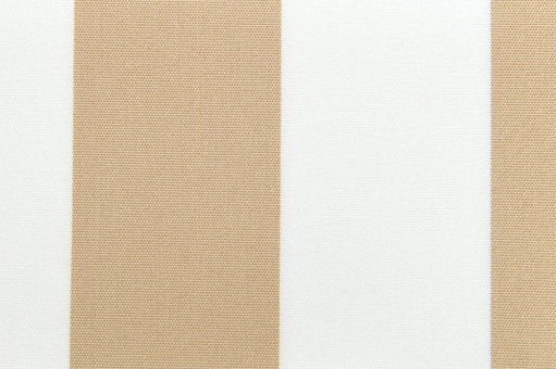 Markisenstoff 140 cm - Italy Sun - Blockstreifen Beige / Weiß
