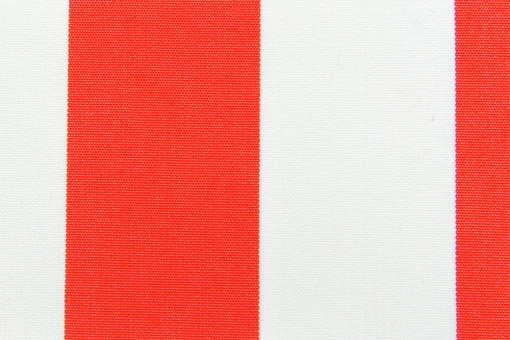 Markisenstoff 140 cm - Italy Sun - Blockstreifen Rot / Weiß