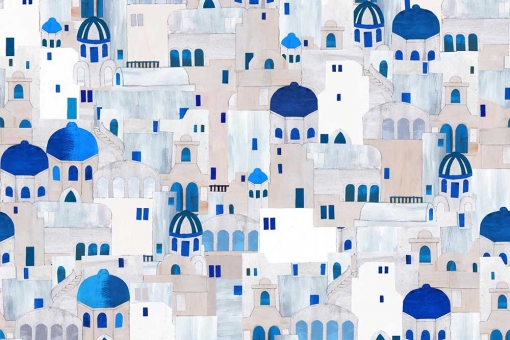 Outdoor-Stoff Deluxe - Griechischer Charme 