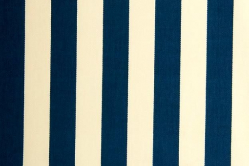Segeltuch gestreift 2,5 cm - 150 cm Nachtblau-Natur