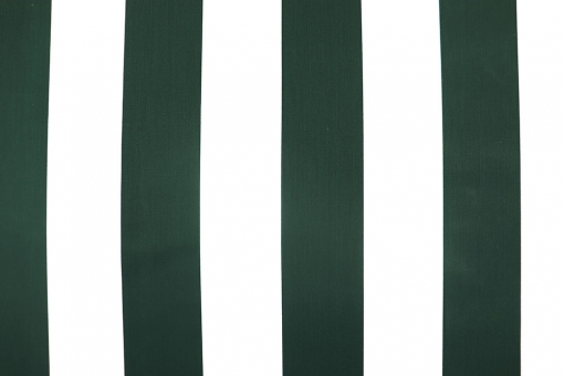 Segeltuch-Stoff - Blockstreifen - Tannengrün/Weiß 