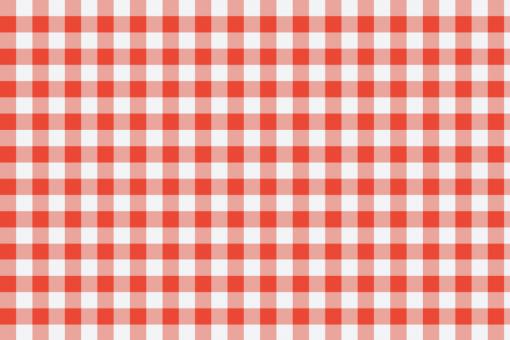 Outdoor Stoff - Teflon - Vichy Karo Weiß/Rot