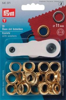 Ösen Set 11mm rostfrei - Goldfarben 