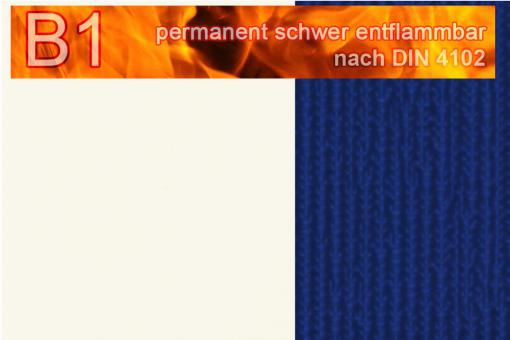 PVC-Markisenstoff Deluxe B1 - Blockstreifen - 180 cm Weiß/Blau