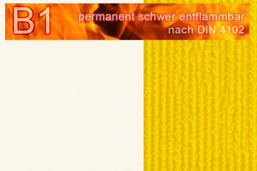 PVC-Markisenstoff Deluxe B1 - Blockstreifen - 180 cm Weiß/Gelb