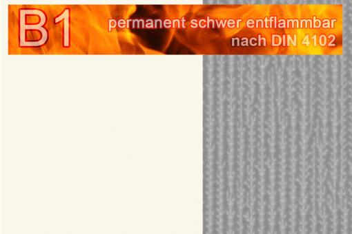 PVC-Markisenstoff Deluxe B1 - Blockstreifen - 180 cm Weiß/Grau