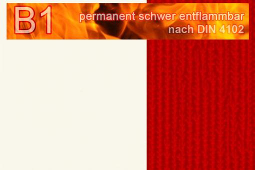 PVC-Markisenstoff Deluxe B1 - Blockstreifen - 180 cm Weiß/Rot