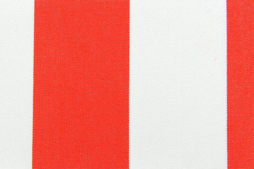 Markisenstoff 140 cm - Italy Sun - Blockstreifen Rot / Weiß