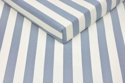 Outdoorstoff - Brisbane Hellblau/Creme