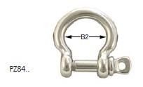 Schäkel - geschwungene Variante - 12 mm 