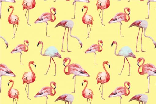 Flamingo-Schwarm - Outdoor-Stoff 