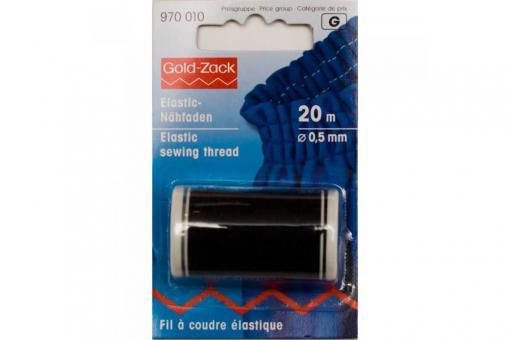 Elastic Nähfaden schwarz 20m 