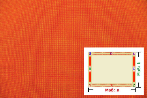 Fertig-Segeltuch Premium Nano - Rechteck - a: 305 x b: 25 cm - 2-Tone Orange 